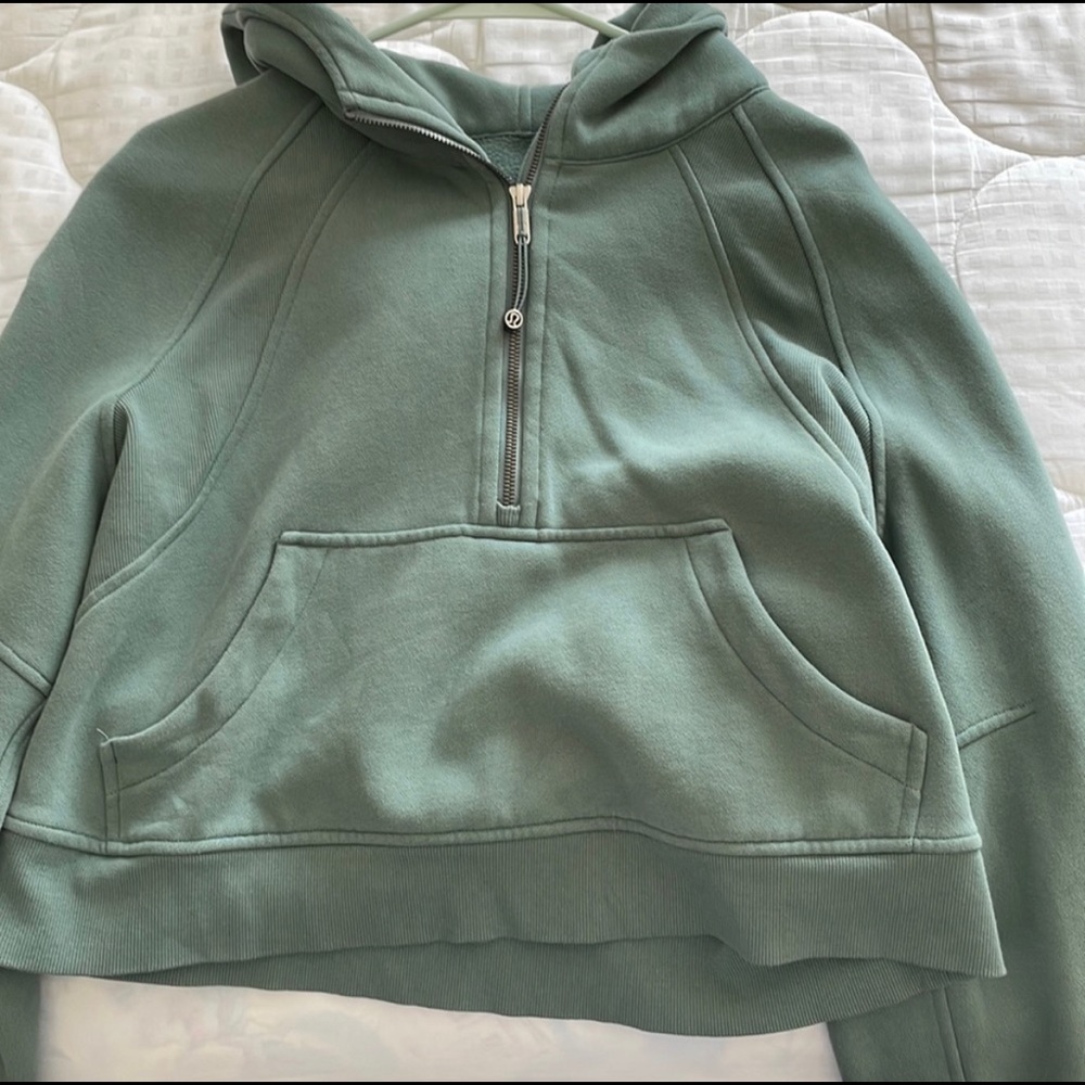 Lululemon scuba half zip hoodie size M/L tidewater teal NWOT